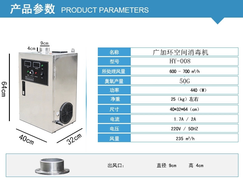 大風(fēng)量空氣治理機(jī)，OG-50A臭氧發(fā)生器解決五種室內(nèi)空氣污染